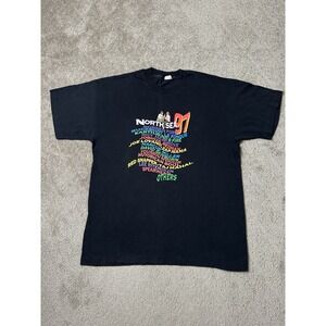 Vintage Mens Tshirt North Sea Art Jazz 1997 Single Stitch, Music Size XL